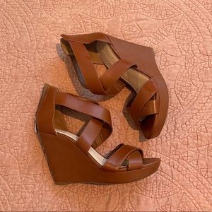 Jessica Simpson Wedges, camel, sz 8